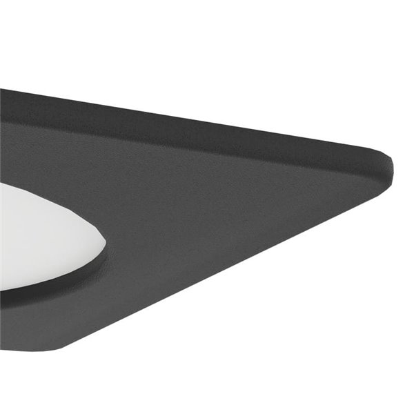 Downlight empotrable LED cuadrado 117×117mm FUEVA 6, negro, CCT (2700K-4000K-6500K), 6,3W, 720Lm