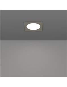 Luminaria empotrable LED cuadrada FUEVA 6 níquel 117×117mm CCT (2700K-4000K-6500K), 6,3W, 720Lm 2