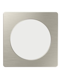 Luminaria empotrable LED cuadrada FUEVA 6 níquel 117×117mm CCT (2700K-4000K-6500K), 6,3W, 720Lm
