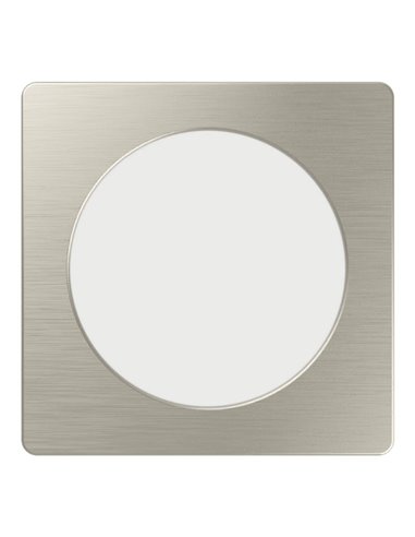 Luminaria empotrable LED cuadrada FUEVA 6 níquel 117×117mm CCT (2700K-4000K-6500K), 6,3W, 720Lm