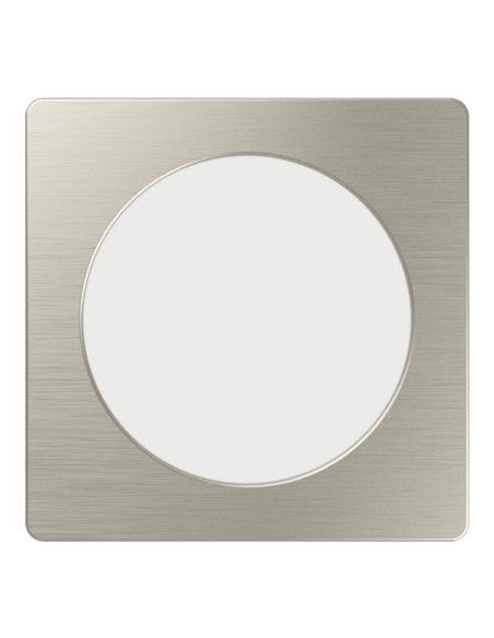 Luminaria empotrable LED cuadrada FUEVA 6 níquel 117×117mm CCT (2700K-4000K-6500K), 6,3W, 720Lm