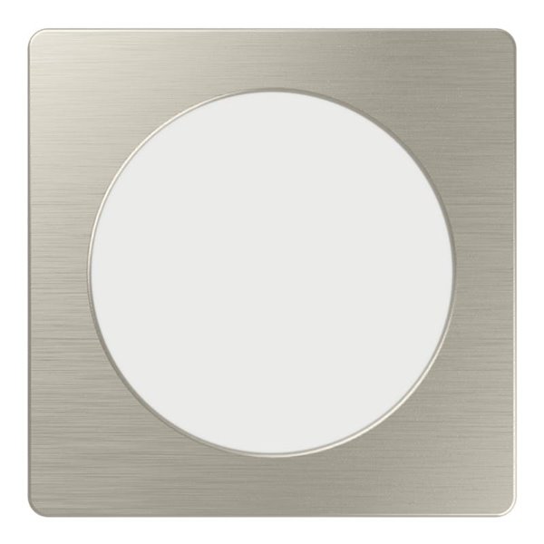 Luminaria empotrable LED cuadrada FUEVA 6 níquel 117×117mm CCT (2700K-4000K-6500K), 6,3W, 720Lm
