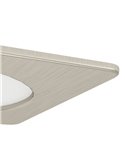 Luminaria empotrable LED cuadrada FUEVA 6 níquel 117×117mm CCT (2700K-4000K-6500K), 6,3W, 720Lm