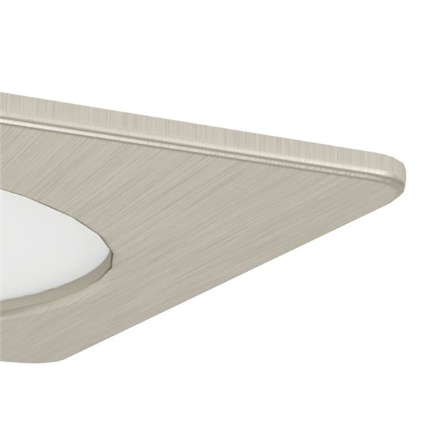 Luminaria empotrable LED cuadrada FUEVA 6 níquel 117×117mm CCT (2700K-4000K-6500K), 6,3W, 720Lm