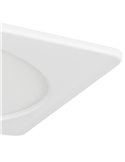 Downlight LED empotrable cuadrado 166×166mm blanco FUEVA 6, CCT (2700K-4000K-6500K), 10,5W 1200Lm, IP20