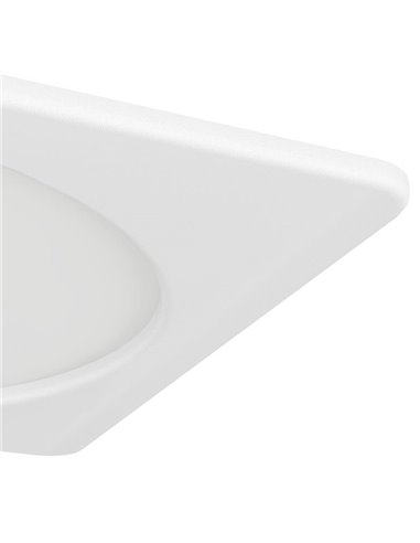 Downlight LED empotrable cuadrado 166×166mm blanco FUEVA 6, CCT (2700K-4000K-6500K), 10,5W 1200Lm, IP20