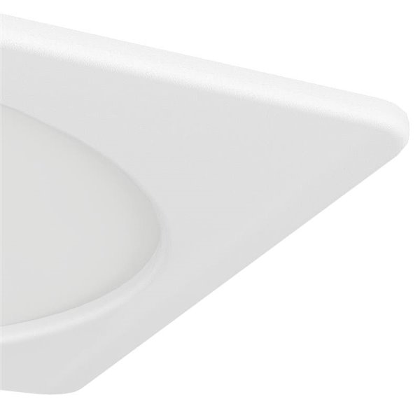 Spot LED encastré carré 166×166mm blanc FUEVA 6, CCT (2700K-4000K-6500K), 10,5W 1200Lm, IP20