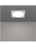 Downlight LED empotrable cuadrado 166×166mm blanco FUEVA 6, CCT (2700K-4000K-6500K), 10,5W 1200Lm, IP20