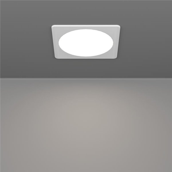 Downlight LED quadrado embutido 166×166mm branco FUEVA 6, CCT (2700K-4000K-6500K), 10,5W 1200Lm, IP20