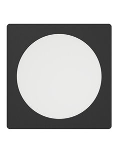 Downlight empotrable LED cuadrado 166×166mm negro FUEVA 6, CCT (2700K-4000K-6500K), 10,5W 1200Lm, IP20