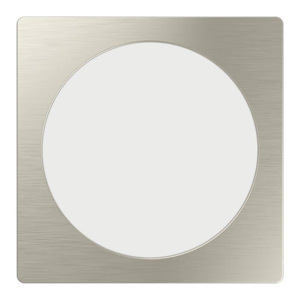 Luminaria empotrable LED cuadrada FUEVA 6 níquel 166×166mm, CCT (2700K-4000K-6500K), 10,5W 1200Lm, IP20