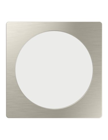 Luminaria empotrable LED cuadrada FUEVA 6 níquel 166×166mm, CCT (2700K-4000K-6500K), 10,5W 1200Lm, IP20