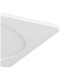 Downlight LED empotrable cuadrado 216×216mm blanco FUEVA 6, CCT (2700K-4000K-6500K), 18,5W 2100Lm, IP20