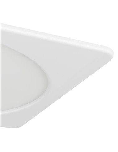 Downlight LED empotrable cuadrado 216×216mm blanco FUEVA 6, CCT (2700K-4000K-6500K), 18,5W 2100Lm, IP20