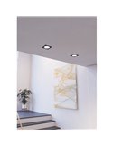 Downlight empotrable LED cuadrado 216×216mm negro FUEVA 6, CCT (2700K-4000K-6500K), 18,5W 2100Lm, IP20