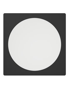 Downlight LED quadrado embutido 216x216mm preto FUEVA 6, CCT (2700K-4000K-6500K), 18,5W 2100Lm, IP20