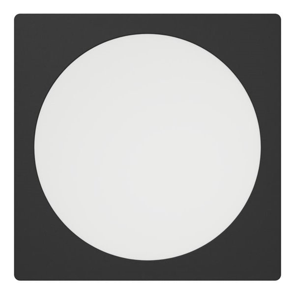 Downlight empotrable LED cuadrado 216×216mm negro FUEVA 6, CCT (2700K-4000K-6500K), 18,5W 2100Lm, IP20