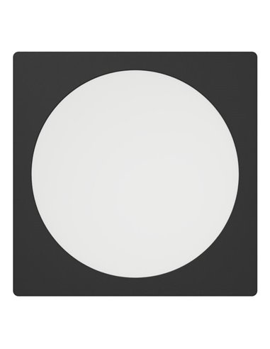 Downlight empotrable LED cuadrado 216×216mm negro FUEVA 6, CCT (2700K-4000K-6500K), 18,5W 2100Lm, IP20