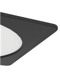 Downlight empotrable LED cuadrado 216×216mm negro FUEVA 6, CCT (2700K-4000K-6500K), 18,5W 2100Lm, IP20