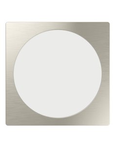 Luminaria empotrable LED cuadrada FUEVA 6 níquel 216×216mm, CCT (2700K-4000K-6500K), 18,5W 2100Lm, IP20