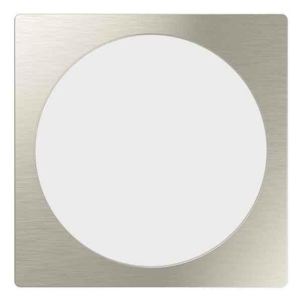 Luminaria empotrable LED cuadrada FUEVA 6 níquel 216×216mm, CCT (2700K-4000K-6500K), 18,5W 2100Lm, IP20