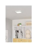 Luminária de teto LED quadrada de superfície 150x150mm branca FUEVA 6, CCT (2700K-4000K-6500K), 6,3W 720Lm, IP20
