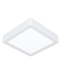 Luminária de teto LED quadrada de superfície 150x150mm branca FUEVA 6, CCT (2700K-4000K-6500K), 6,3W 720Lm, IP20