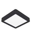Downlight de superficie LED cuadrado 150×150mm negro FUEVA 6, CCT (2700K-4000K-6500K), 6,3W 720Lm, IP20