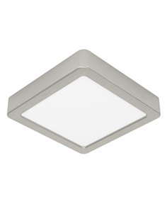 Plafón LED de techo cuadrado de superficie FUEVA 6 níquel 150×150mm, 6,3W 720Lm, CCT (2700K-4000K-6500K), IP20