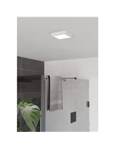 Luminária de teto LED quadrada para banheiro, branca, FUEVA 6, 150 x 150 mm, CCT (2700K-4000K-6500K), 6,3 W, 720 lm, IP44 2