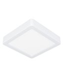 Plafonnier LED carré pour salle de bain, blanc, FUEVA 6, 150 x 150 mm, CCT (2700K-4000K-6500K), 6,3 W, 720 lm, IP44
