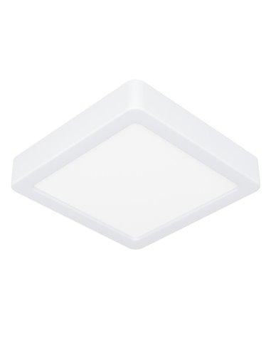 Plafón LED de superficie cuadrado para baño blanco FUEVA 6, 150×150mm, CCT (2700K-4000K-6500K), 6,3W 720Lm, IP44
