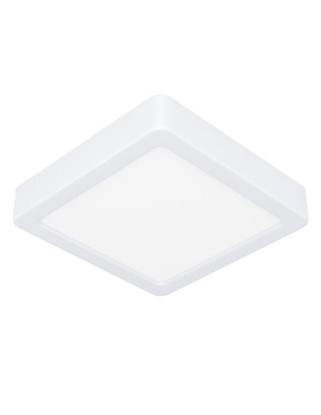 Luminária de teto LED quadrada para banheiro, branca, FUEVA 6, 150 x 150 mm, CCT (2700K-4000K-6500K), 6,3 W, 720 lm, IP44