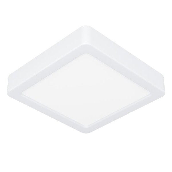 Plafonnier LED carré pour salle de bain, blanc, FUEVA 6, 150 x 150 mm, CCT (2700K-4000K-6500K), 6,3 W, 720 lm, IP44