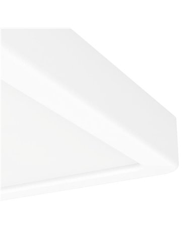 Plafón LED de superficie cuadrado para baño blanco FUEVA 6, 150×150mm, CCT (2700K-4000K-6500K), 6,3W 720Lm, IP44