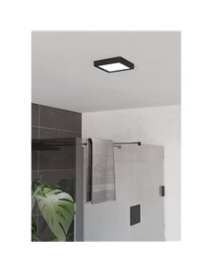 Spot LED carré noir FUEVA 6 pour salle de bain, 150 x 150 mm, 6,3 W, 720 lm, CCT (2 700 K-4 000 K-6 500 K), IP44 2