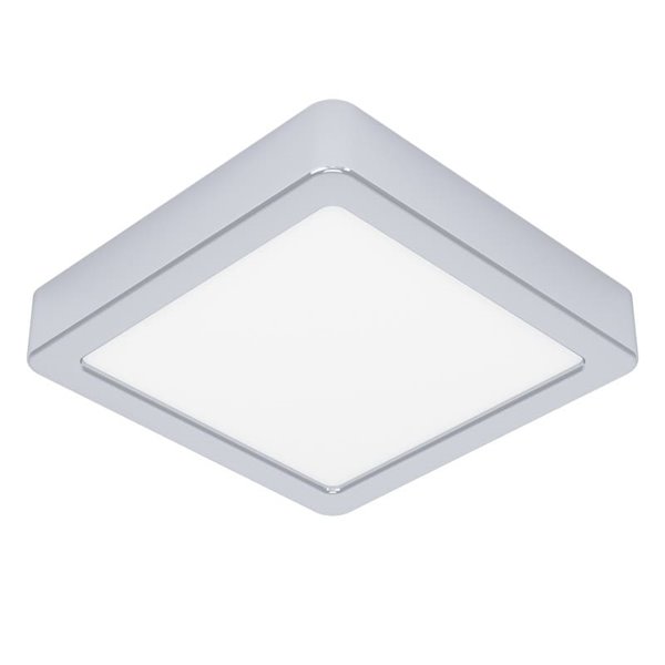 Plafón LED de superficie FUEVA 6 para baño, cromo 150×150mm, 6,3W 720Lm, CCT (2700K-4000K-6500K), IP44