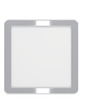 Plafón LED de superficie FUEVA 6 para baño, cromo 150×150mm, 6,3W 720Lm, CCT (2700K-4000K-6500K), IP44