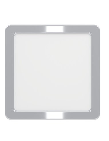 Plafón LED de superficie FUEVA 6 para baño, cromo 150×150mm, 6,3W 720Lm, CCT (2700K-4000K-6500K), IP44