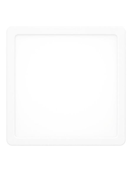 Plafonnier carré blanc FUEVA 6 LED en saillie, 220 x 220 mm, 10,5 W, 1 200 lm, CCT (2 700 K-4 000 K-6 500 K), IP20