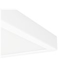 Plafón LED de superficie cuadrado blanco FUEVA 6, 220×220mm, 10,5W 1200Lm, CCT (2700K-4000K-6500K), IP20
