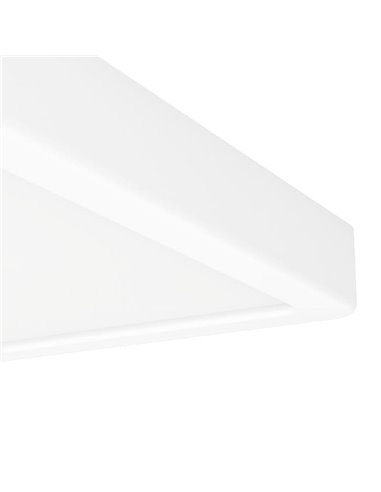 Plafonnier carré blanc FUEVA 6 LED en saillie, 220 x 220 mm, 10,5 W, 1 200 lm, CCT (2 700 K-4 000 K-6 500 K), IP20