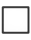 Downlight LED de superficie cuadrado negro FUEVA 6, 220×220mm, 10,5W 1200Lm, CCT (2700K-4000K-6500K), IP20