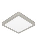 Luminaria LED de techo de superficie FUEVA 6, níquel 220×220mm, 10,5W 1200Lm, CCT (2700K-4000K-6500K), IP20
