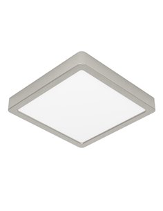 Plafonnier LED apparent FUEVA 6, nickel, 220 x 220 mm, 10,5 W, 1 200 lm, CCT (2 700 K-4 000 K-6 500 K), IP20