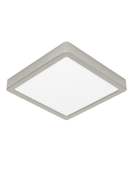 Luminaria LED de techo de superficie FUEVA 6, níquel 220×220mm, 10,5W 1200Lm, CCT (2700K-4000K-6500K), IP20