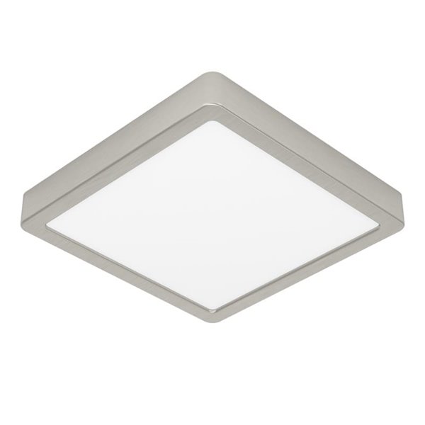 Luminaria LED de techo de superficie FUEVA 6, níquel 220×220mm, 10,5W 1200Lm, CCT (2700K-4000K-6500K), IP20