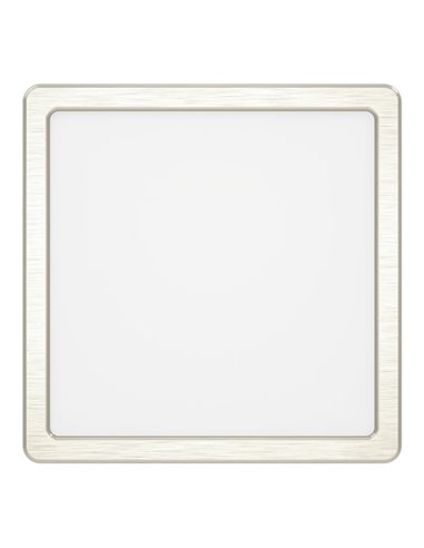 Luminaria LED de techo de superficie FUEVA 6, níquel 220×220mm, 10,5W 1200Lm, CCT (2700K-4000K-6500K), IP20
