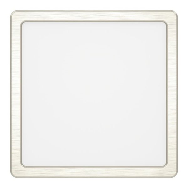 Luminaria LED de techo de superficie FUEVA 6, níquel 220×220mm, 10,5W 1200Lm, CCT (2700K-4000K-6500K), IP20