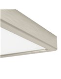 Luminaria LED de techo de superficie FUEVA 6, níquel 220×220mm, 10,5W 1200Lm, CCT (2700K-4000K-6500K), IP20